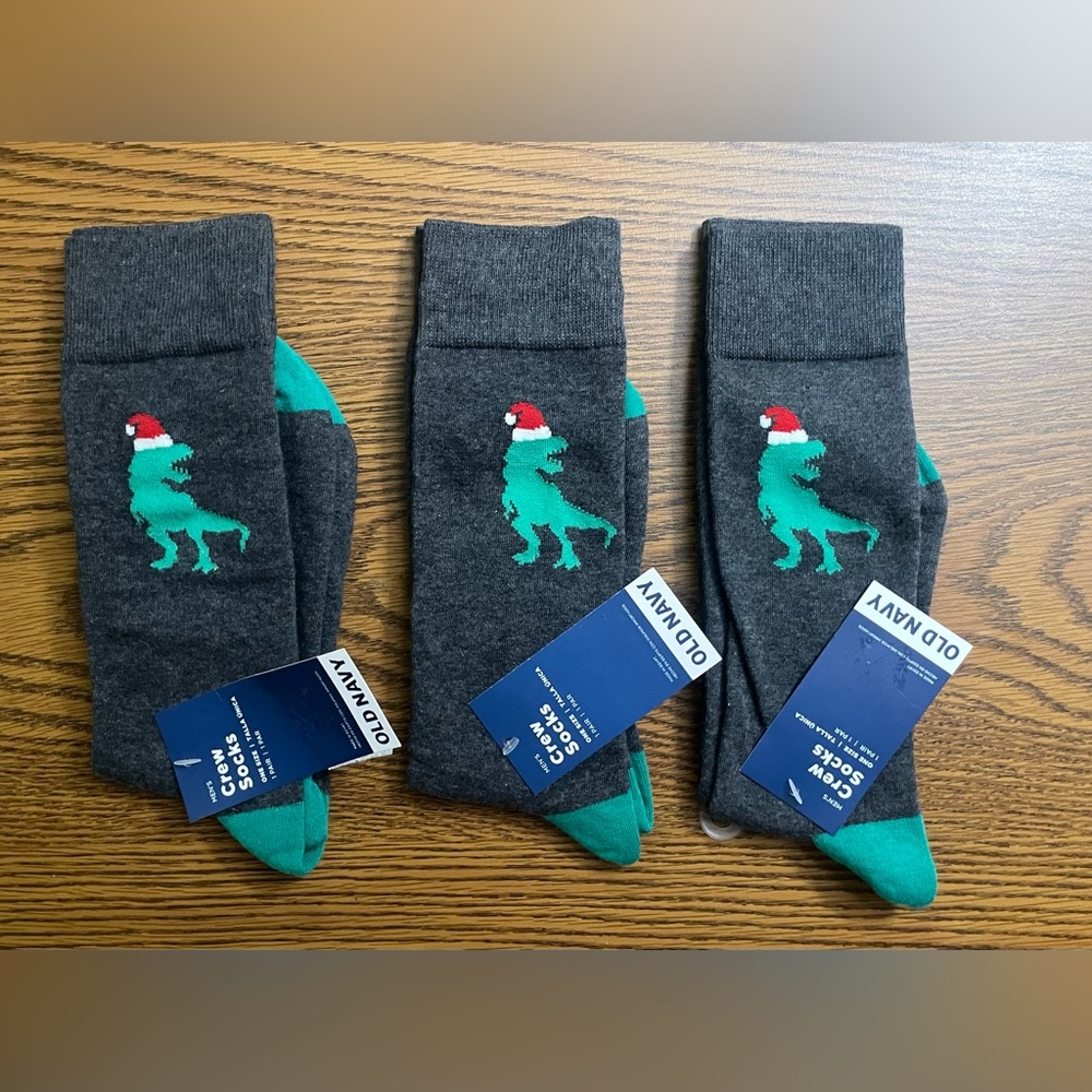 Xmas Dinasour socks